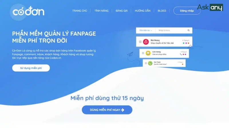 phần mềm quản lý fanpage Codon