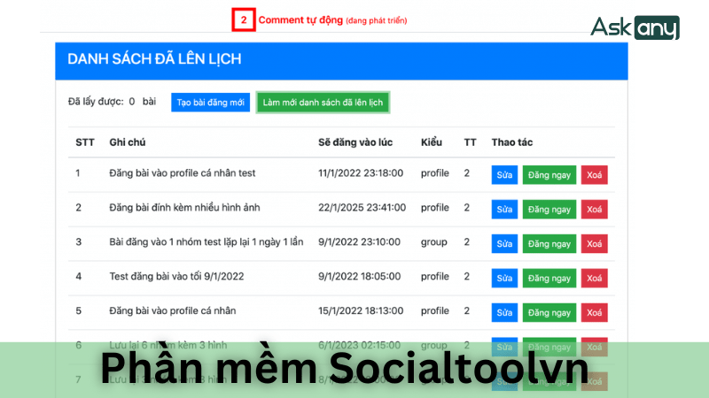 phần mềm auto đăng bài facebook miễn phí socialtoolvn