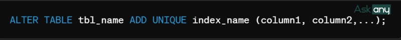 Thêm index duy nhất nhưng có thể null