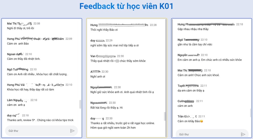 Feedback từ học viên