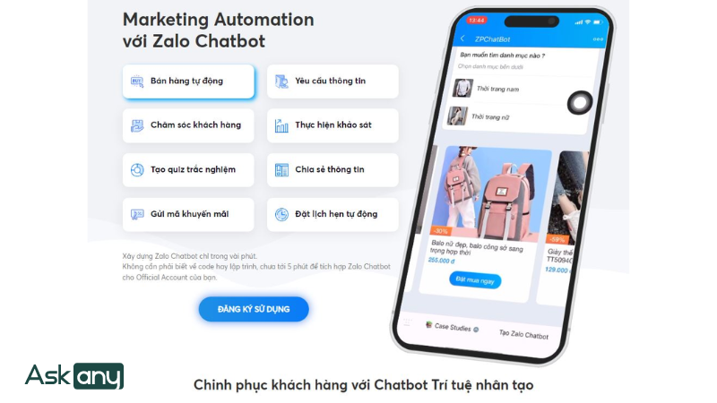 chatbot zalo có khả năng bán hàng hiệu quả